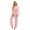 A1-Pink, variant on Women's Pajama Sets Trendy Stripe Long Sleeve Belt Long Pants Women Pjs Sets,A1-Pink,L