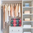 thumbnail image 4 of Yayeee Collapsible Storage Bin with Lid Fabric Closet Decorative Basket with Handles, Vibrant Green Tartan Pattern, 4 of 7