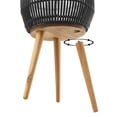 thumbnail image 5 of Casafield Floor Planter with Wood Legs in Black, Planter Basket with Stand, Large Plant Pot Cover with Liner, 5 of 7
