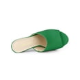 thumbnail image 4 of BLISSFUL STEP Sandales Mules à Talon Bloc à Enfiler pour Femmes Vert 9,5, 4 of 7
