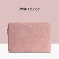 thumbnail image 1 of Funda para computadora portátil, cuero, impermeable, bolsa para computadora portátil, cremallera, funda para computadora a prueba de golpes, rosa, 13 pulgadas Scienceny EL002886-01, 1 of 2
