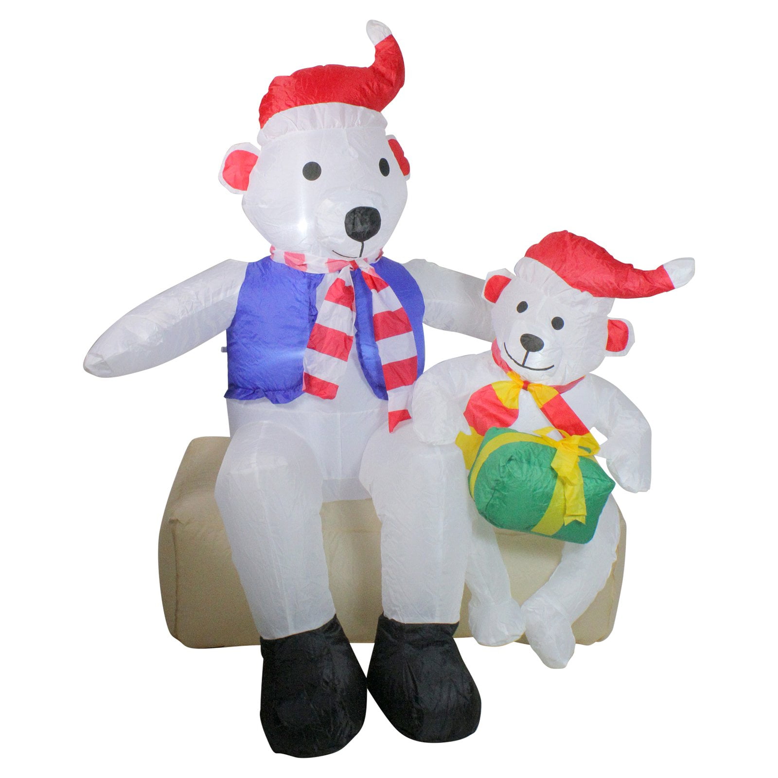 Northlight 4 ft. Inflatable Polar Bear Family Christmas Decoration