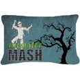 thumbnail image 1 of Monster Mash With Mummy Halloween Indoor & Outdoor Fabric Decorative Pillow, 1 of 1