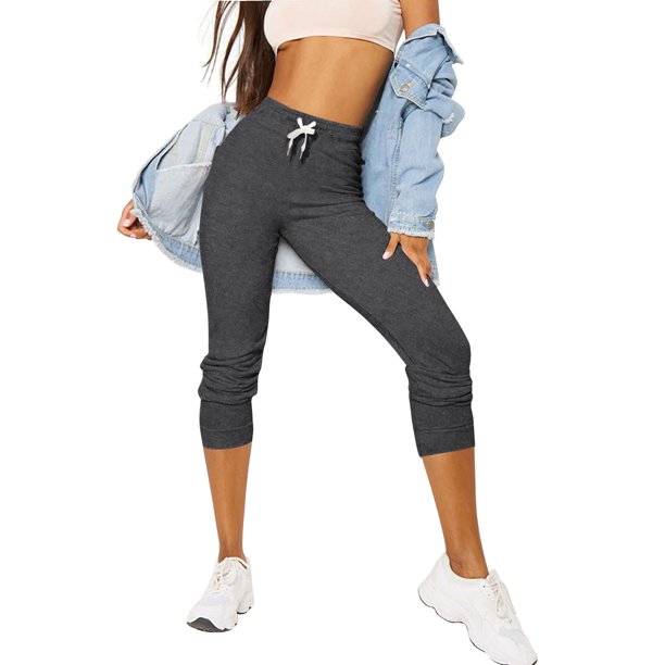 white cropped sweatpants