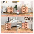 thumbnail image 5 of Costway 12-Drawer Rolling Storage Cart with 2 Sizes Plastic Drawers Skin Pink, 5 of 11