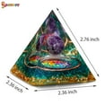 thumbnail image 4 of Spencer Orgone Pyramid Amethyst Crystal Stone Energy Generator Blanacing Chakra for Yoga Reiki Meditaion (Green), 4 of 8