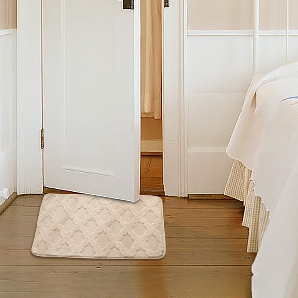mfyjkho Felpudo Absorbente De Imitación Para Puerta De Ducha De Baño Con Borde Multicolor, Poliéster, 1 Pieza
