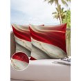 thumbnail image 6 of Pack of 2 Outdoor Pillow Covers, Marble Red Golden Abstract Art Texture Waterproof Square Throw Pillowcase Cushion Decorative Pillow Covers for Couch Patio Tent, 16x16 in, 6 of 6
