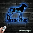 thumbnail image 3 of Craftnamesign Custom FLoral Beauceron Metal Wall Art LED Light, Flower Dog Lover Name Sign, 3 of 5