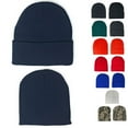 thumbnail image 2 of Warm Winter Hat Beanies Long Cuffed Short Uncuffed Solid Colors Camouflage Camo, 2 of 27