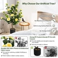 thumbnail image 6 of Gymax 38'' Artificial Camellia Tree Faux Floral Plant Fake Tree for Decoration Yellow, 6 of 7