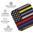 thumbnail image 4 of Fuzoiu First Responder American Flag Print Leather Coasters Set,Drink Coasters Set of 6,for Tabletop Protection, Durable PVC Coasters,Home Décor and Housewarming Gift,Square, 4 of 7