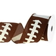 thumbnail image 2 of HOMEFORD ESC05 Football Pigskin Pattern Sports Wired Ribbon, 2-1/2-inch, 10-yard, Brown, 2 of 3