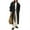 Black, variant on Womens Oversized Long Trench Coat Double Breasted Lapel Windproof Overcoat with Belt