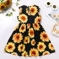 thumbnail image 4 of IWEMEK Girls Suit Leisure Cute Dress Yellow Crop Jacket Floral Swing Dresses Comfort Crew Neck Sundress Sunflower Outfit, 4 of 8