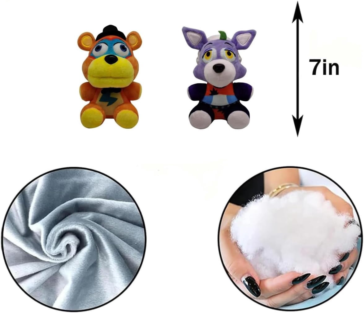 QJIRZB Bear Fazbear + Nightmare Bonnie Set Five Nights Game Plush S Fnaf Plushies Fnaf Toys Sister Location For Kids Christ Amz QJIRZB Bear Fazbear + Nightmare Bonnie Set Five Nights Game Plush S Fnaf Plushies Fnaf Toys Sister Location For Kids Christ Amz
