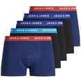 thumbnail image 1 of Jack & Jones Calzoncillos para hombre, paquete de 5 - JACLEE TRUNKS, algodón elástico Negro/Azul L (Large), 1 of 5