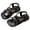 Black, variant on Girls Sandals Girls Gladiator Strap Sandals Flat Fisherman Thong Cross Strappy Sandals