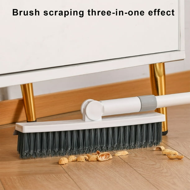 MR.SIGA Brosse de Nettoyage à Coulis avec Long Manche et Tête Rotative, Brosse à Récurer Sol à Poils Durs pour Carrelage et Joints de Sol, Salle de Bain Douche Patio Terrasse Cuisine