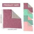 thumbnail image 3 of Koadzawe 5Pack Kitchen Dish Cloths, Reusable Dish Towels, Nonstick Oil Washable Fast Drying, Super Absorbent Coral Velvet Cleaning Cloths For Cleaning Tableware, Kitchen, Bathroom (Pink 9.8 X 9.8"), 3 of 7