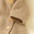 thumbnail image 6 of NOKIO Unisex Baby Girl Boy Knitted Romper Jumpsuit, Baby Baby Sweater Romper, Boy Girl Solid Knitted Sweater Baby Jumpsuit Romper Cotton Caps Hat Outfits Sets Clothes Boys Knitted Rompers, 6 of 8