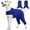 Blue, variant on IDOMIK Recovery Suit for Dogs After Surgery, Male & Female Dog Onesie, Neuter & Spay Recovery Suit, Rear Leg Sleeves to Prevent Licking, Blue, XS
