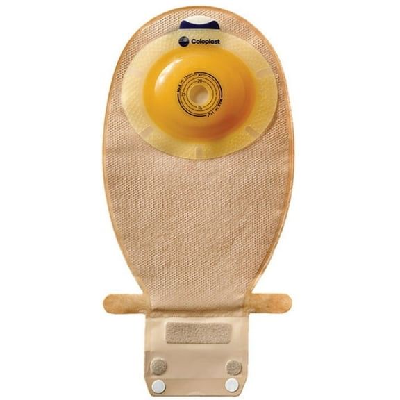 Filtered Ostomy Pouch SenSura EasiClose OnePiece System 11 12" Length Maxi 1" Stoma Drainable Convex Light PreCut