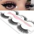 thumbnail image 1 of Xihbxyly Liquidación de verano 3 pares de pestañas postizatus largas y gruesas de maquillaje natural moda, 1 of 2