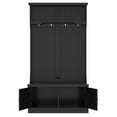 thumbnail image 5 of Hall Tree with Storage Shoe Bench for Entryway Organization, 4-in-1 Design Featuring Coat Racks and Hooks for Home Entryway, Black, 5 of 9