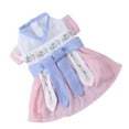 thumbnail image 1 of OULII 1 Set Cat Clothing Cloth Blue Dress for Pets, 1 of 8