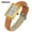 Leather _ Coffee Gold White, variant on Luxury Square Women’s Watch – Mother of Pearl Dial, Diamond Accents, Waterproof Quartz, Stainless Steel Strap