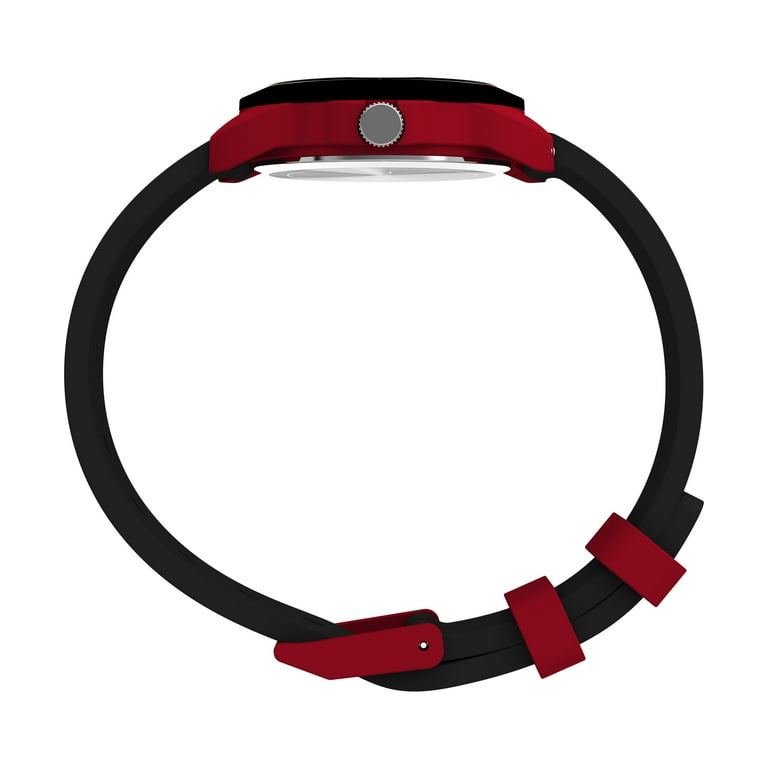 Timex Kids Analog 30mm Watch - Black Strap Black Dial Red Case