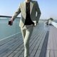thumbnail image 2 of Trajes y blazers de color liso con doble botonadura para hombre, para boda, novedad, conjunto clásico de 2 piezas para caballero, 2 of 5