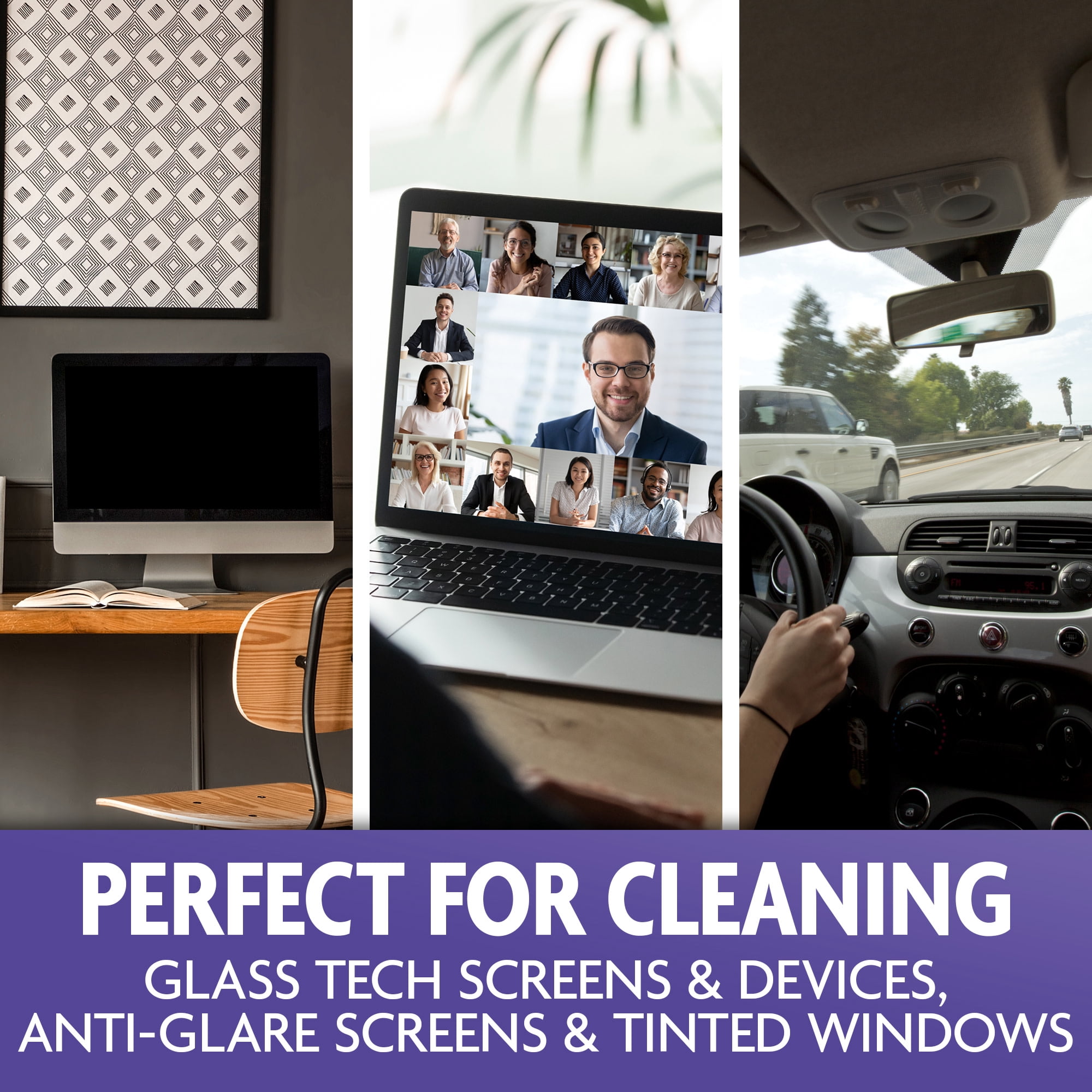 (2 pack) Windex Ammonia-Free Glass, Window, Mirror, and Windshield Cleaner, Crystal Rain Scent, Spray Bottle, 32 fl oz