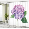 thumbnail image 4 of Ambesonne Hydrangea Shower Curtain, Watercolor Vintage Floral, 69"Wx75"L, Fern Green Pale Fuchsia, 4 of 4