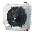 thumbnail image 2 of Primecooling 3 Row Full Aluminum Radiator + Fan (16 Inches Dia.) Shroud for Jeep Wrangler YJ TJ w/Chevy V8 Conver. 1987-2004, 2 of 4