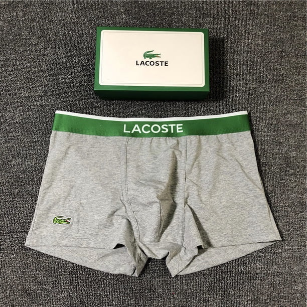 Lacoste 3 Piezas En Una Caja Boxer Ropa Interior Para Hombres Moda Transpirable Marca Boxeadorpangjing