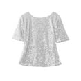 thumbnail image 1 of Fashion Women Glistening Sequin Slim Shirt Tops Casual Blouses Women T Shirts, 1 of 5