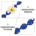 thumbnail image 3 of BESTYASH Collar Lei Azul Con Flores Plumeria Para Graduación Y Eventos Escolares Clase 2026, 3 of 8