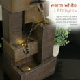 thumbnail image 5 of Alpine Corporation ZDQ110 LED Lights Stone Powder and Polyresin 5-Tier Cascading Fountain, Gray, 5 of 12