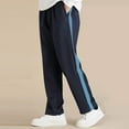 thumbnail image 2 of qolati Teen Girls and Boys Track Pants Solid Casual Loose Elastic Waisted Sweatpant Active Workout Joggers Trousers with Pockets 8-18 Years, 2 of 5