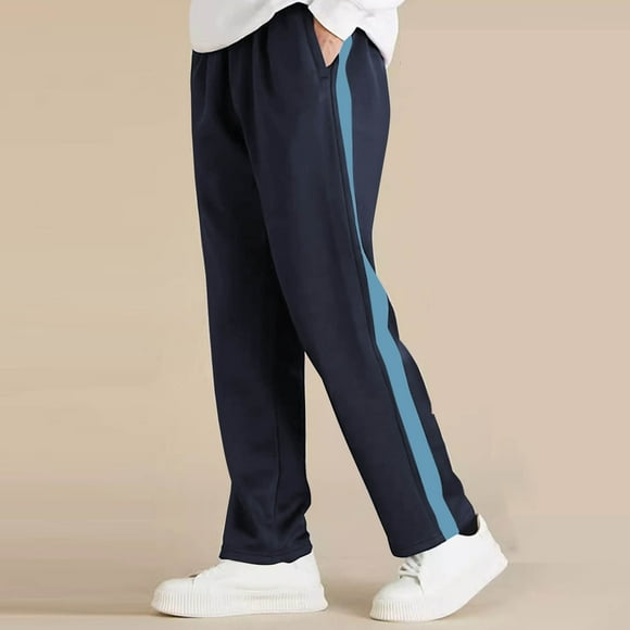 Odeerbi 8-18 Años Niños Niñas Entrenamiento Pantalones Deportivos Pantalones de Algodón de Pierna Ancha Color Sólido Ocio Correr Pantalones Con Bolsillo
