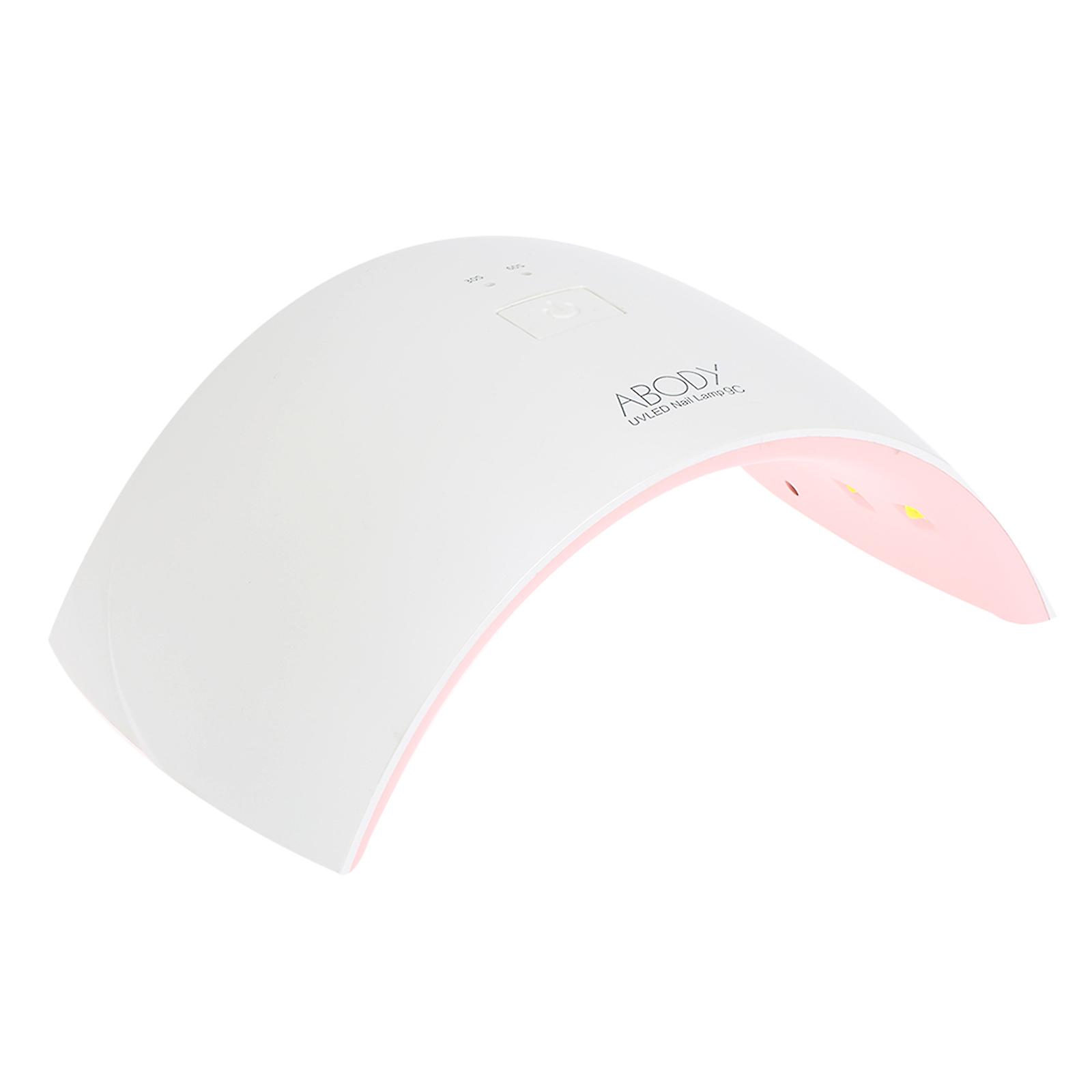 LED UV Lamp Nail Gel Dryer Fingernail & Toenail Gel Curing White Light Nail Art Painting Salon Tool 24W UK Plug Pink