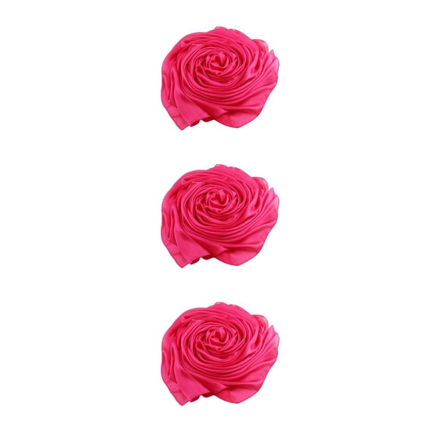 Bufanda de mujer Sonducket Pañuelo elegante y sedoso Rosa roja 3piezas
