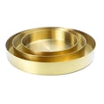 thumbnail image 1 of Bandeja de disco de acero inoxidable dorada Bandeja de almacenamiento redonda de metal Bandeja de dulces Bandeja de té Bandeja de frutas Adornos, 1 of 5