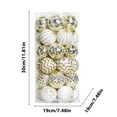thumbnail image 3 of Christmas Gifts for Women,Christmas Balls, Hanging Decoration with Shatterproof for Christmas Tree Thanksgiving Party Decor,Scene Arrangement,3.15in,30pcs,Gold, 3 of 9