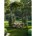thumbnail image 4 of Gaderth 8.8 Ft Birdcage Shape Garden Arch Arbor, Reinforced Metal Garden Arbor With Rust Resistant Frame For Climbing Roses Vines, Wedding Pergola Pavilion For Patio Backyard Lawn Outdoor Decor, Black, 4 of 5