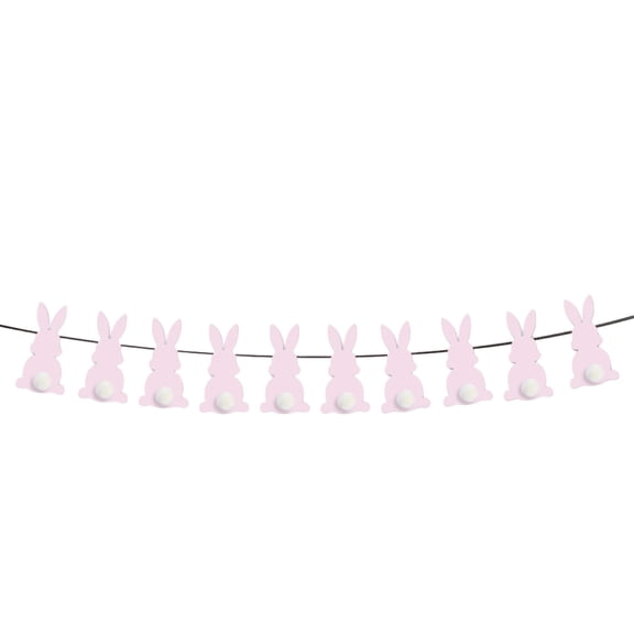 PEIBang Easter Garland Bunny Hanging Garland,Easter Bunny Banner Rabbit Garland for Indoor Outdoor Easter Day Home Decor