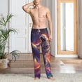 thumbnail image 5 of Goofa Astronaut Dolphin Pattern Printed Soft Pajama Pants for Men, Wide Leg Comfy Casual Lounge Yoga Pants-X-Large, 5 of 9