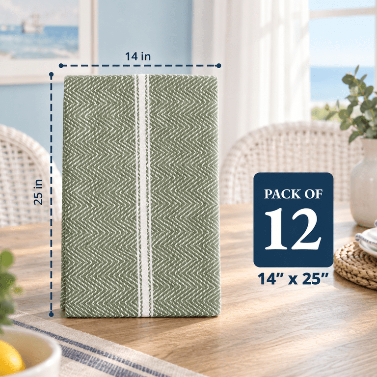 Ton Dish Towels Absorbent Lint-free 12 Pack - Walmart.com